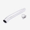 Lextek Stainless Steel RP1 Gloss Oval Exhaust 400mm with Link Pipe for Suzuki GSXR 1000 (01-06)