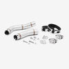 Lextek YP4 S/Steel Stubby Exhaust 200mm with Link Pipe for Yamaha YZF R1 (09-14)