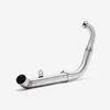 Lextek CP1 Matt S/Steel Carbon Tip Exhaust System 150mm for Yamaha YZF-R125 / MT-125 (14-18)