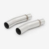 Lextek OP1L Matt S/Steel Oval Exhaust 350mm with Link Pipes for Ducati Monster 620 (01-06)