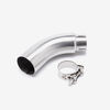 Lextek Stainless Steel GP1 Matt GP Stubby Exhaust 240mm with Link Pipe for Yamaha MT-03 (16-22)