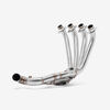 Lextek SP11C Gloss Carbon Fibre Exhaust System 200mm Low Level