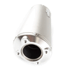 Lextek Matt Stainless Steel O41 Exhaust Silencer 350mm 4 Bolt Fixing