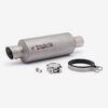 Lextek Matt Stainless Steel GP1 Stubby Exhaust Silencer 240mm 51mm