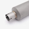 Lextek Matt Stainless Steel GP1 Stubby Exhaust Silencer 240mm 51mm