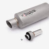 Lextek Matt Stainless Steel GP1 Stubby Exhaust Silencer 240mm 51mm