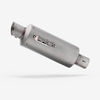 Lextek Stainless Steel GP1 Matt GP Stubby Exhaust 240mm with Link Pipe for Yamaha MT-03 (16-22)