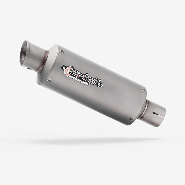 Lextek Matt Stainless Steel GP1 Stubby Exhaust Silencer 240mm 51mm