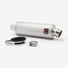 Lextek Left Matt Stainless Steel OP1L Oval Exhaust Silencer 350mm 51mm