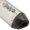 Lextek Matt Stainless Steel SA1L Exhaust Silencer 400mm 37mm Left Hand