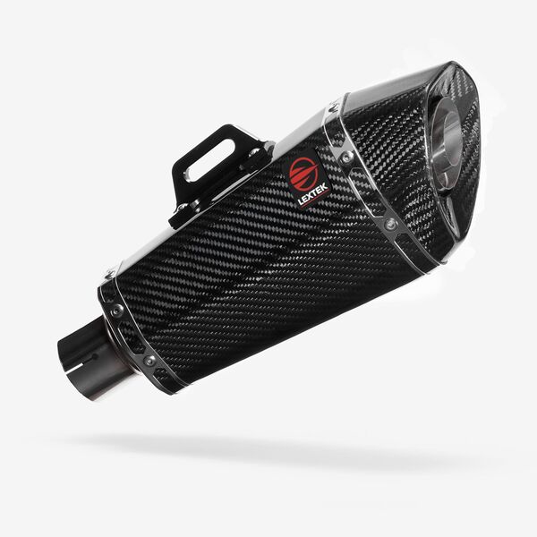 Lextek Carbon Fibre XP8CL Exhaust Silencer 210mm 51mm (Left Hand)