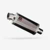 Lextek OP16 Dark Tint Stainless Exhaust 250mm with Link Pipe for Kawasaki Ninja 400 & Z400 (18-24)