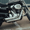 Lextek Chrome Exhaust System for Harley Davidson Sportster 883 / 1200 (04-13)
