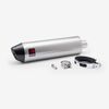 Lextek Matt Stainless Steel RP1 Oval Exhaust Silencer 400mm with Carbon Tip 51mm