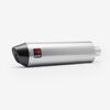 Lextek Matt Stainless Steel RP1 Oval Exhaust Silencer 400mm with Carbon Tip 51mm