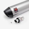 Lextek Matt Stainless Steel RP1 Oval Exhaust Silencer 400mm with Carbon Tip 51mm