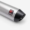 Lextek Left Matt Stainless Steel RP1L Exhaust Silencer 400mm with Carbon Tip 51mm