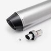 Lextek Left Matt Stainless Steel RP1L Exhaust Silencer 400mm with Carbon Tip 51mm