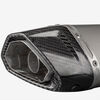 Lextek Matt Stainless Steel SP5 Exhaust Silencer 200mm with Carbon Tip 51mm
