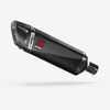 Lextek Carbon Fibre SP9C Gloss Exhaust 300mm Low Level with Link Pipe