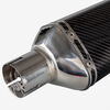Lextek Gloss Carbon Fibre SP9CL Exhaust Silencer 400mm 51mm (Left Hand)