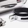 Lextek Polished Stainless Steel YP4L Stubby Exhaust Silencer 200mm 51mm (Left Hand)