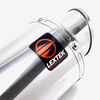 Lextek Polished Stainless Steel YP4L Stubby Exhaust Silencer 200mm 51mm (Left Hand)