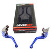 Lextek CNC Brake & Clutch Lever Set F-16 / V-4A Short Blue