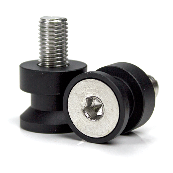 Lextek Black Paddock Stand Bobbins M10 x 1.25mm