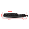 Lextek Motorcycle/Scooter Sequential Matt Black LED Indicators