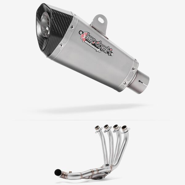 Lextek XP10 Matt S/Steel Exhaust System 210mm Low Level for Honda CB650R/F & CBR650R/F (16-20)