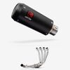 Lextek Carbon Fibre CP9C Exhaust System 180mm Low Level for Honda CB650R/F & CBR650R/F (14-24)