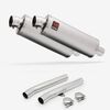 Lextek Stainless Steel OP1 Matt Exhaust 350mm with Link Pipes for Honda CBR1100XX Blackbird (96-07)