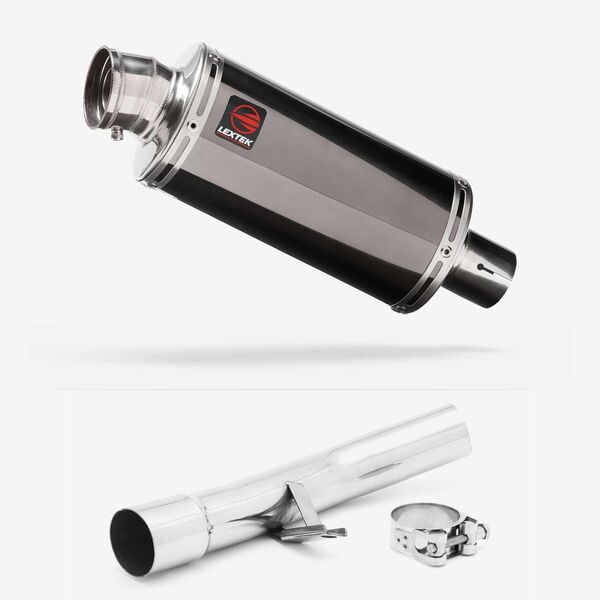 Lextek OP16 Dark Tint Stainless Exhaust 250mm with Link Pipe