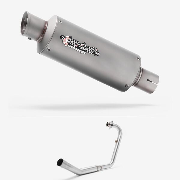 Lextek Stainless Steel GP1 Matt GP Stubby Exhaust System 240mm for Lexmoto ZSX-R 125