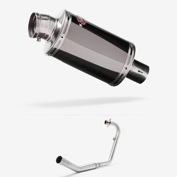 Lextek Dark Tint Stainless Steel OP15 Full Exhaust System 200mm for Lexmoto ZSX-R 125