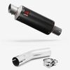 Lextek Carbon Fibre GP8C GP Stubby Exhaust 240mm with Link Pipe for Lexmoto LXR 125 & 380