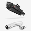 Lextek Carbon Fibre XP13C Exhaust 210mm with Link Pipe for Lexmoto LXR 125 & 380