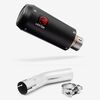 Lextek Carbon Fibre CP9C Exhaust 180mm with Link Pipe for Lexmoto LXR 125 & 380
