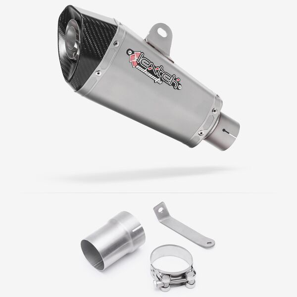 Lextek Stainless Steel XP10 Matt Exhaust 210mm with Link Pipe for Ducati Multistrada 1200 (15-17)