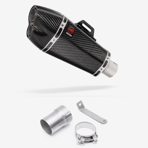 Lextek Carbon Fibre XP13C 210mm Exhaust with Link Pipe for Ducati Multistrada 1200 (15-17)