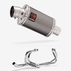 Lextek Smoked Stainless Steel OP15 200mm Exhaust System for Honda VFR 800 (98-01)