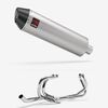 Lextek Brushed Stainless Steel RP1 400mm Exhaust System for Honda VFR 800 (98-01)