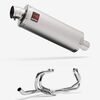 Lextek Stainless Steel OP1 Matt Exhaust System 350mm for Honda VFR 800 (97-01)