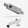 Lextek Matt Stainless Steel GP1 240mm Exhaust with Link Pipe for Honda VFR 800 (97-01)