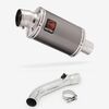 Lextek Smoked Stainless Steel OP15 200mm Exhaust with Link Pipe for Honda VFR 800 (97-01)
