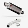Lextek Smoked Stainless Steel OP16 250mm Exhaust with Link Pipe for Honda VFR 800 (97-01)