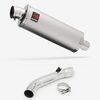Lextek Matt Stainless Steel OP1 350mm Exhaust with Link Pipe for Honda VFR 800 (97-01)