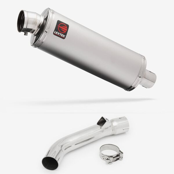 Lextek Matt Stainless Steel OP1 350mm Exhaust with Link Pipe for Honda VFR 800 (97-01)