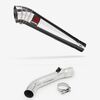 Lextek Polished Stainless Steel MP4 300mm Exhaust with Link Pipe for Honda VFR 800 (97-01)